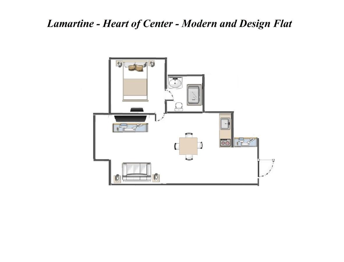 LAMARTINE- Heart of Center- Modern&Design flat Nice Eksteriør billede